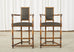 Pair of Louis XIII Style Walnut Barstools by Dennis & Leen