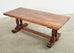 Country French Walnut Farmhouse Trestle Dining Table