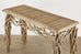 Organic Modern Teak Driftwood Console Sofa Table