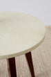 Deco Style Goatskin Vellum Drinks Table with Handle