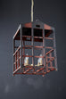 Japanese Tansu Style Wooden Crate Cage Chandeliers