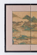 Japanese Miniature Four-Panel Screen Blue and Green Landscape