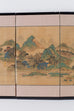 Japanese Miniature Four-Panel Screen Blue and Green Landscape