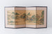 Japanese Miniature Four-Panel Screen Blue and Green Landscape