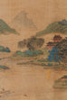 Japanese Miniature Four-Panel Screen Blue and Green Landscape