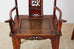 Pair of Chinese Elm Yoke Back Officials Hat Chairs