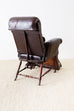 19th Century French Napoleon III Leather Reclining Armchair