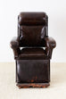 19th Century French Napoleon III Leather Reclining Armchair