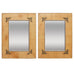 Pair of Bamboo Mirrors with Book Motif