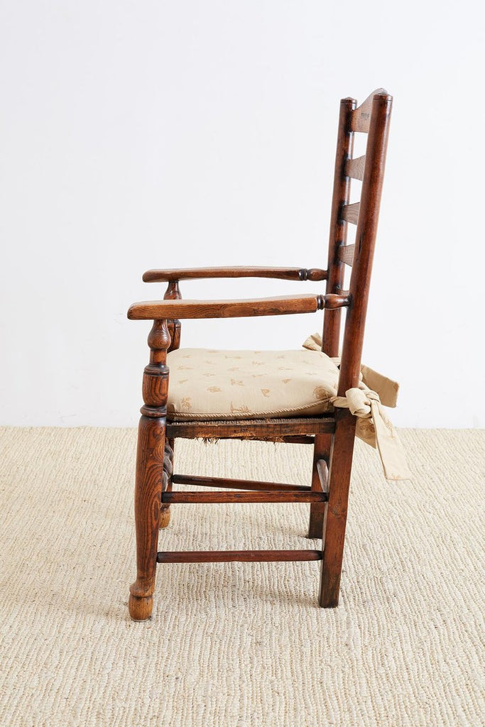19th Century Louis XV Toile Slipper Chair - Erin Lane Estate