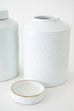 Pair of Chinese Floral Blanc De Chine Lidded Jars