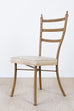 Set of Four Italian Midcentury Faux Bamboo Dining Chairs