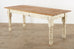 Rustic American Cream Painted Pine Farmhouse Dining Table