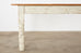 Rustic American Cream Painted Pine Farmhouse Dining Table