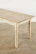 American Country White Painted Pine Farmhouse Dining Table