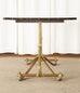 Art Nouveau Faux Marble Painted Brass Dining Table