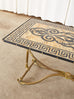 Art Nouveau Faux Marble Painted Brass Dining Table