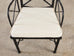 Chinese Chippendale Faux Bamboo Iron Garden Chairs