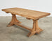 Rustic Country French Farmhouse Bleached Oak Trestle Dining Table