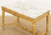 19th Century Louis XVI Style Giltwood Marble Top Library Table