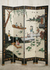 Chinese Export Four Panel Coromandel Screen Pearlescent Landscape