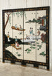 Chinese Export Four Panel Coromandel Screen Pearlescent Landscape