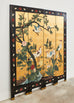 Chinese Export Four Panel Coromandel Screen Cranes on Gold Leaf