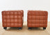 Pair of Josef Hoffmann Leather Kubus Armchairs by Wittmann