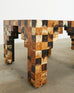 Pair of Tessellated Horn Block Tables Designed by Thomas Britt