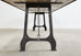 Industrial Style Cast Iron Plank Top Trestle Dining Table