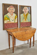 Pair of Ira Yeager Paintings 18th Century Couple