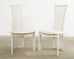 Set of Four Pietro Costantini Post Modern Oyster Lacquered Dining Chairs