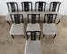 Set of Eight James Mont Lacquered Dining Chairs