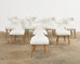 Set of Ten Oak Klismos Style Dining Chairs by Uttermost