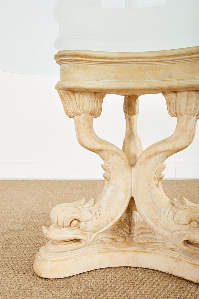 Neoclassical Venetian Grotto Style Dolphin Center Table – Erin