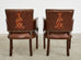 Set of Four Christian Audigier Cigar Leather Monogram Club Chairs
