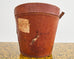 19th Century, English Regency Leather Oval Hat Box
