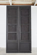 Pair of Art Nouveau Embossed Painted Leather Panel Screens