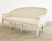 Neoclassical Swedish Gustavian Style Lacquered Cabriole Sofa Settee
