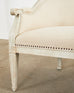 Neoclassical Swedish Gustavian Style Lacquered Cabriole Sofa Settee