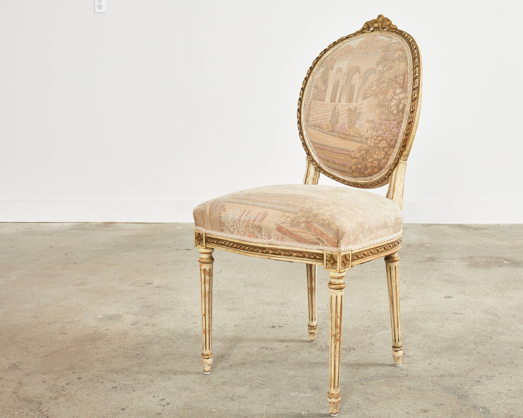 19th Century Louis XV Toile Slipper Chair - Erin Lane Estate