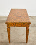 English Regency Style Speckled Library Table by Ira Yeager