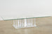 Hollywood Regency Lucite and Glass Stalagmite Cocktail Table