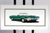 Green Olds 442 Muscle Car Original Americana Watercolor