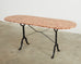 French Iron Marble Top Bistro Garden Dining Table or Console