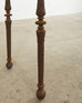 19th Century French Iron Marble Top Pastry Table or Console