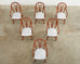 Set of Six McGuire Rattan Fan Back Dining Armchairs