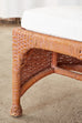 Set of Six McGuire Coral Wicker Rattan Dining Chairs