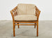 McGuire Organic Modern Rattan Sofa with Matching Lounge Chair