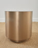 Round Bronzed Steel Veneer Revolving Display Table Stand